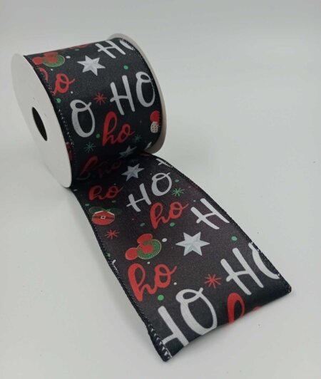 Cinta Hohoho 6.3Cm Negro 10Yd/Rollo